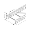 Nagyfesztávú kábellétra 105mm x 300mm x 6000mm merítetten horganyzott acél WSL 105300 F Niedax